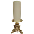 Catholic Church Brass Candle Holders with 8 cm. Paraffin Candle