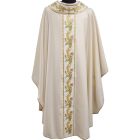 Wool, Polyester and Viscose Catholic Church Chasuble beige