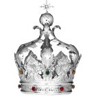 Silver crown with encrusted stones