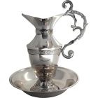 Silver plated metal liturgical washbasin