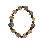 Saint Benedict bracelet | Gold-plated color medals