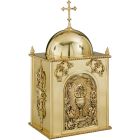 Tabernacle in bronze decorated with chalice and JHS