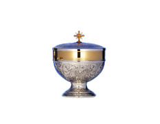 Add to Cart Chiselled sterling silver ciborium with gold stripe Chiselled sterling silver ciborium with gold stripe