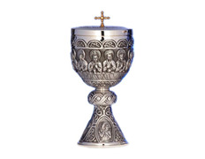 Add to Cart Silver ciborium with the Last Supper in relief Silver ciborium with the Last Supper in relief
