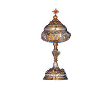 Add to Cart Silver ciborium with golden elements Silver ciborium with golden elements