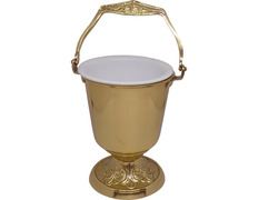 Add to Cart Holy Water vessel | Church Bucket | Golden Color Holy Water vessel | Church Bucket | Golden Color