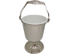 Add to Cart Holy Water Vessel | Church Bucket | Nickel-plated color Holy Water Vessel | Church Bucket | Nickel-plated color