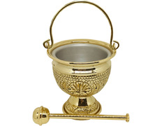 Add to Cart Holy Water Vessels with Hyssop golden color Holy Water Vessels with Hyssop golden color