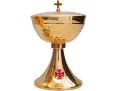 Add to Cart Ciborium with gold bath and enamelled red cross Ciborium with gold bath and enamelled red cross