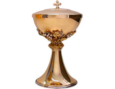 Add to Cart Ciborium with smooth base, knot and cup with grapes Ciborium with smooth base, knot and cup with grapes