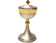 Add to Cart Metal ciborium with gold bath in knot and cup Metal ciborium with gold bath in knot and cup