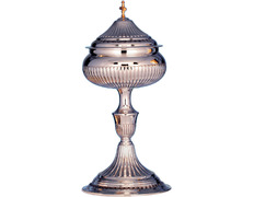 Add to Cart Chiselled silver ciborium with golden cross Chiselled silver ciborium with golden cross