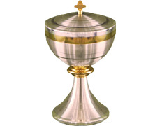 Add to Cart Ciborium in smooth metal with gold plating Ciborium in smooth metal with gold plating