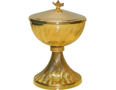 Add to Cart Metal ciborium decorated with wavy lines Metal ciborium decorated with wavy lines
