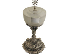 Add to Cart Rococo ciborium in bronze aged silver bath Rococo ciborium in bronze aged silver bath