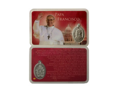 Add to Cart Pope Francis prayer card with medal Pope Francis prayer card with medal