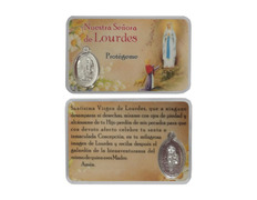 Add to Cart Holy card of the Virgin of Lourdes with medal Holy card of the Virgin of Lourdes with medal