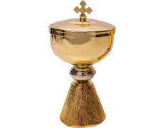 Add to Cart Gold mini ciborium with lid with Cross Gold mini ciborium with lid with Cross
