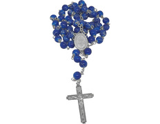 Add to Cart Catholic Rosary with blue beads for sale Catholic Rosary with blue beads for sale