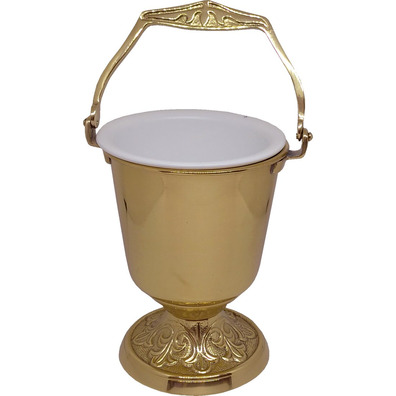 Holy Water vessel | Church Bucket | Golden Color