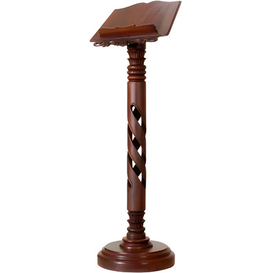 Lectern made of carved wood with circular foot