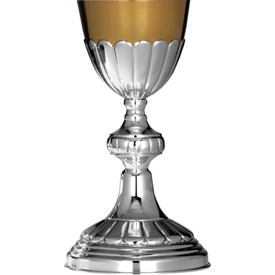 Chalice of sterling silver with circular base