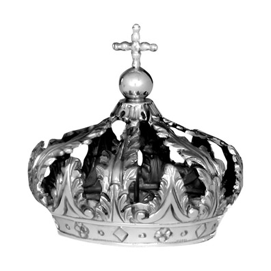 Silver crown with orb and Cross