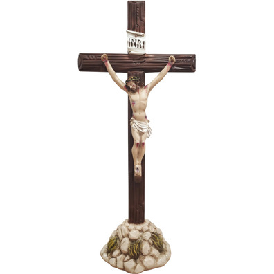 Resin Table Crucifix with INRI 