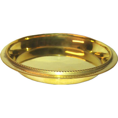 Golden metal paten