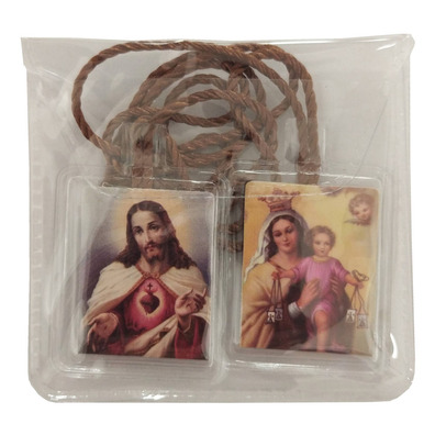 Catholic scapular | Our Lady of Mt. Carmel and Sacred heart