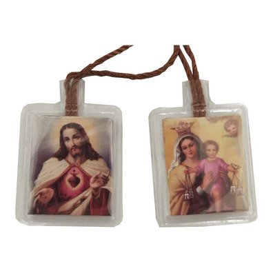 Catholic scapular | Our Lady of Mt. Carmel and Sacred heart