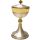 Metal ciborium with gold bath in knot and cup