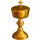 Smooth ciborium in gold-plated metal