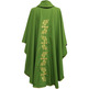 Catholic priest chasuble with gold-colored Crosses embroidery green