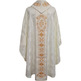 Chasuble and stole in damask fabric with golden embroidery beige