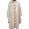 Casulla sacerdotal de lana, viscosa y poliéster beige  