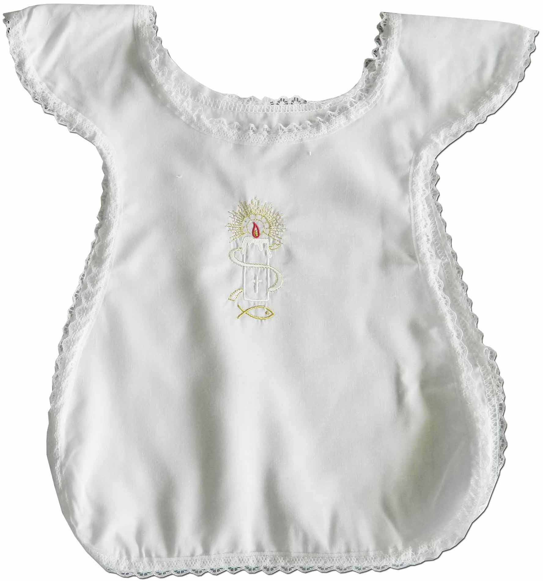 Baptism gown with cross 65% polyester 35% cotton